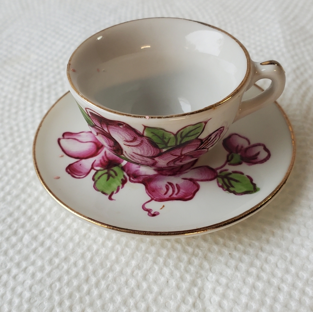 Miniature Tea Cup and Saucer, Made in Japan